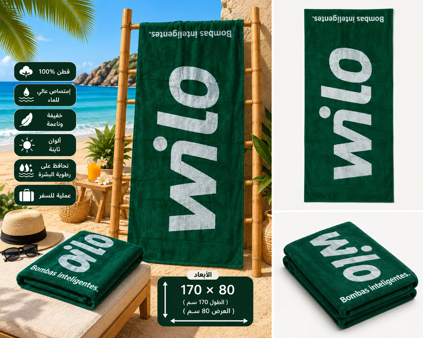 WILO  100% COTTON,  170X80CM