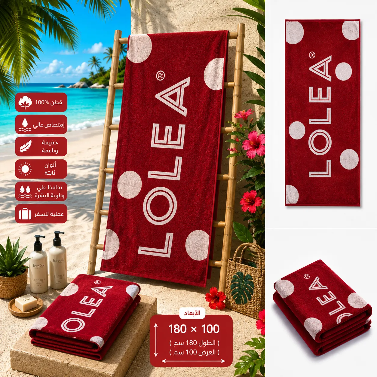 LOLEA 170X100CM %COTTON